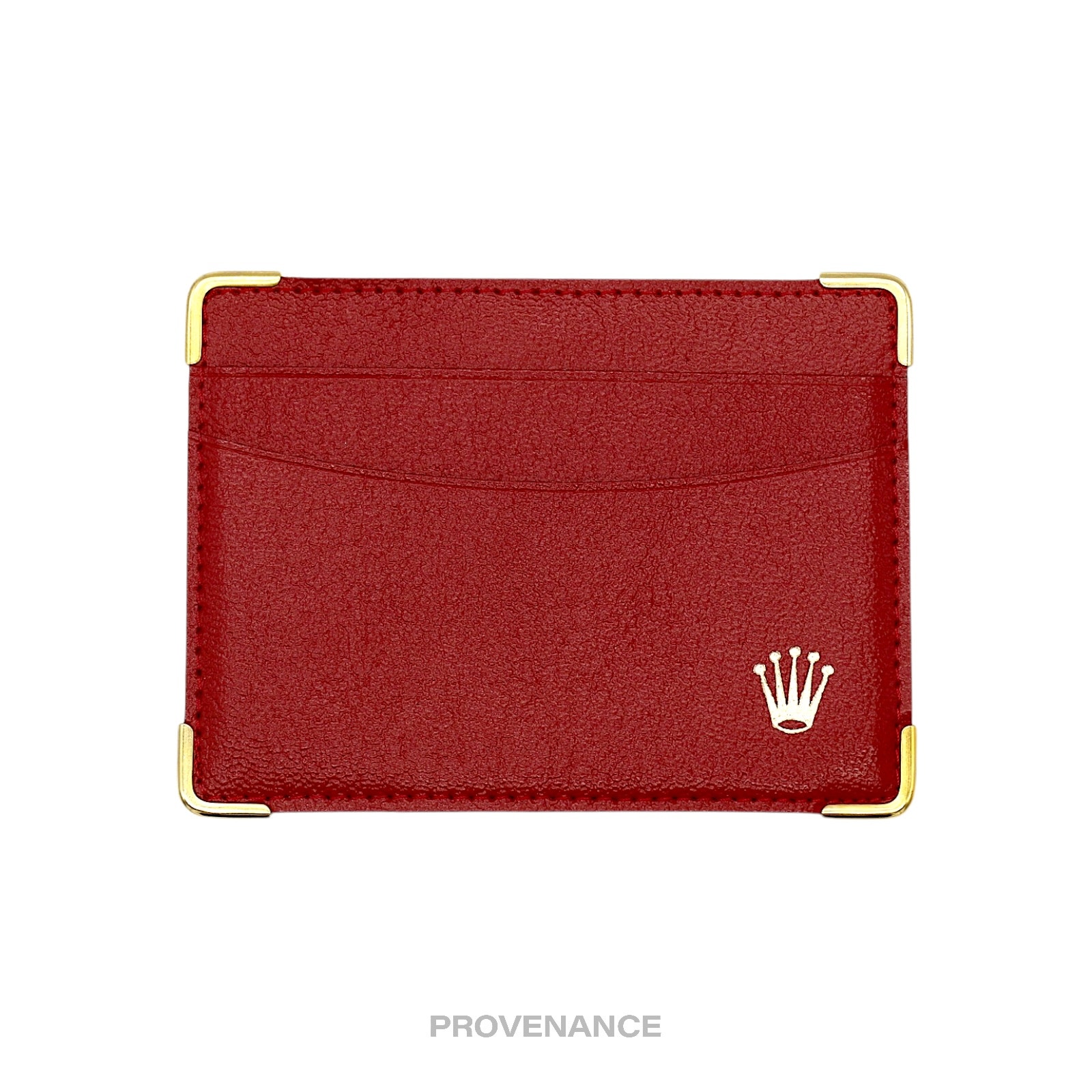 Rolex Card Holder Wallet  Red Leather Ii